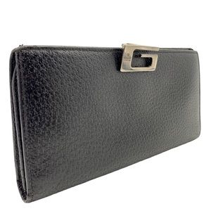 Gucci Vintage G-Clasp Lambskin Leather Long Wallet